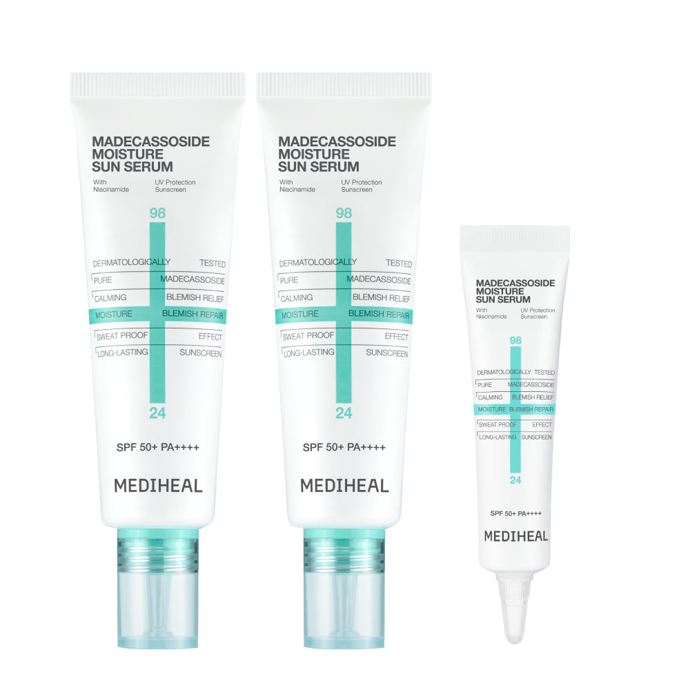 MEDIHEAL Madecassoside Moisture Sun Serum — хос багц — 50 г + 50 г
