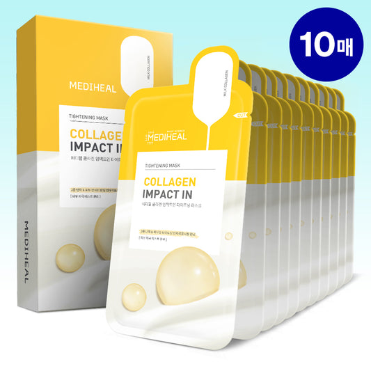 MEDIHEAL Collagen Impact-In Tightening Mask — 22 мл × 10