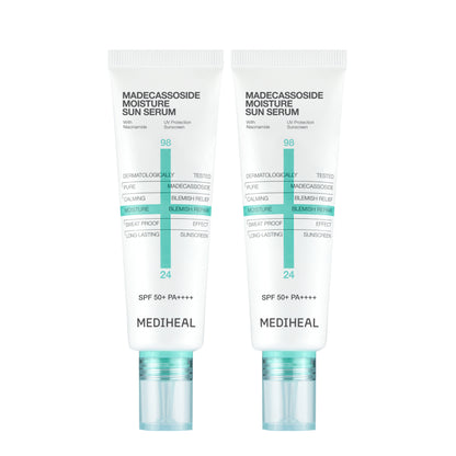 MEDIHEAL Madecassoside Moisture Sun Serum — хос багц — 50 г + 50 г