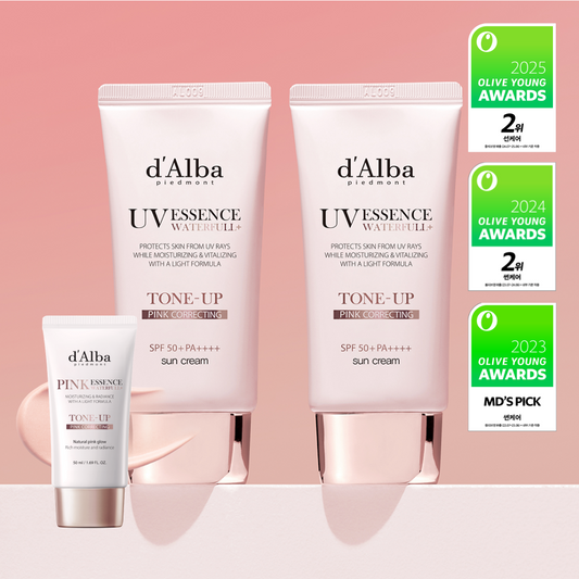 d'Alba Waterfull Pink Tone-Up Sun Cream Duo — 50 мл × 2