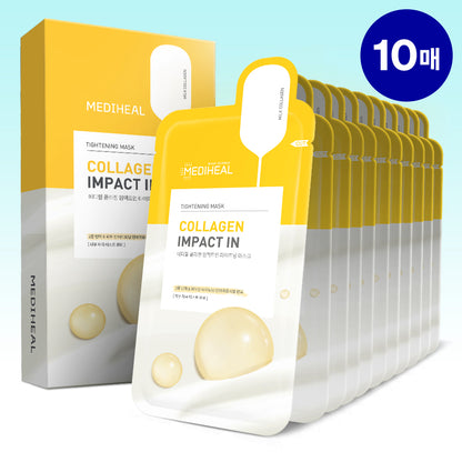 MEDIHEAL Collagen Impact-In Tightening Mask — 22 мл × 10
