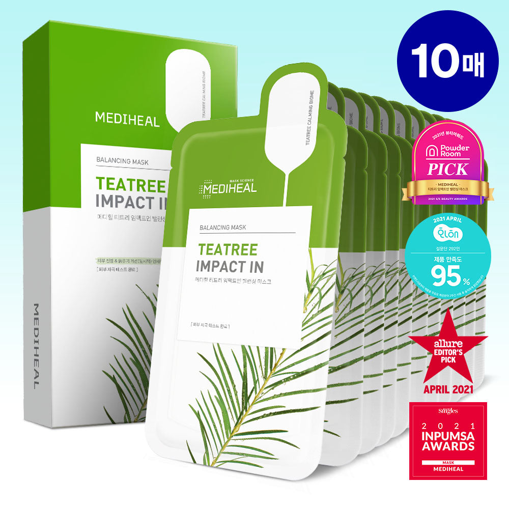 MEDIHEAL Tea Tree / Collagen Impact-In Mask — 22 мл × 10