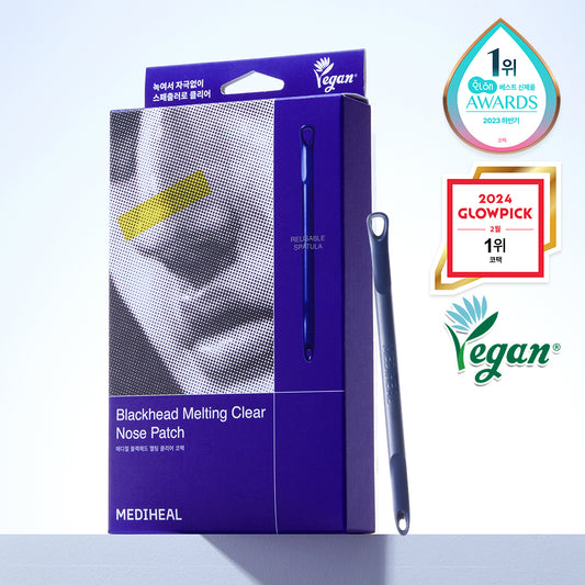 MEDIHEAL Blackhead Melting Clear Nose Pack — 3 steps