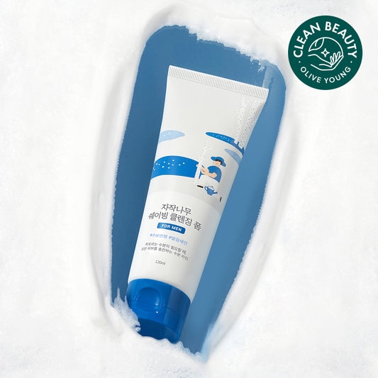 [Wash wash wash] 120ml round wrap four man shave wood shaving Cleansing Foam