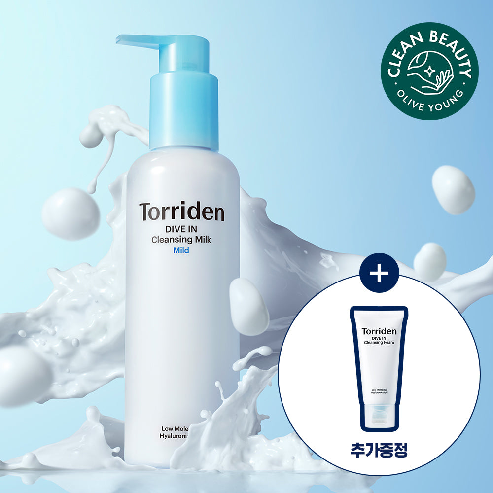 [NEW] Torriden-in-low-molecular Hialuronic Aic cleansing milk 200ml (+ Cleansing Foam 30ml)