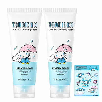 Torriden Dve Inlow-molecular Hialuronic Aic cleansing foam 150ml double plan (+ Sina Morol sticker)
