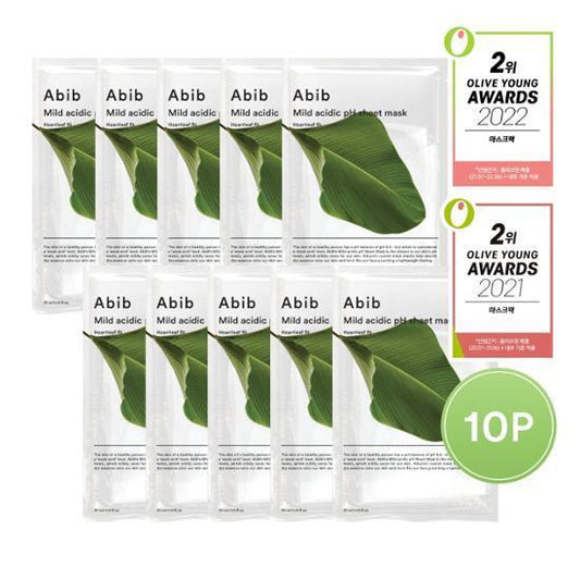 [10 sheets/5 species] 10 sheets of Aacidic pH sheet mask fit (Eo Sung-cho/resurrection-cho/Aqua/Glutacion some/Honey)