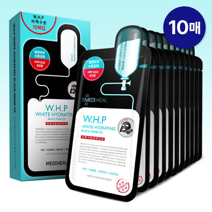 MEDIHEAL W.H.P White Hydrating Black Mask EX — 25 мл × 10