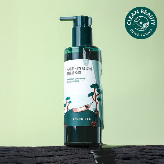 [Fiji Charcoal Shoots] Round Rap pine CICA deep four cleansing oil 200ml